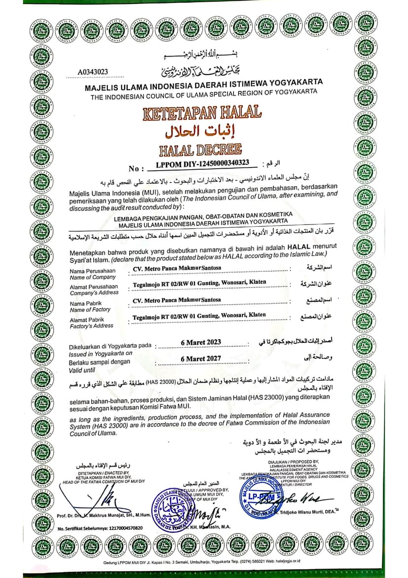 Sertifikat Halal